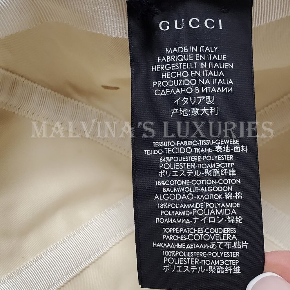 GUCCI BASEBALL CAP LA DODGERS GG SUPREME LOGO CANVAS PATCH HAT sz 57 - 61 - Picture 10 of 14